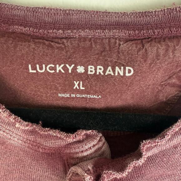 Lucky Brand Mens Long Sleeve Modern Fit Weekend Slub Port Royale Henley Shirt XL - Picture 10 of 12